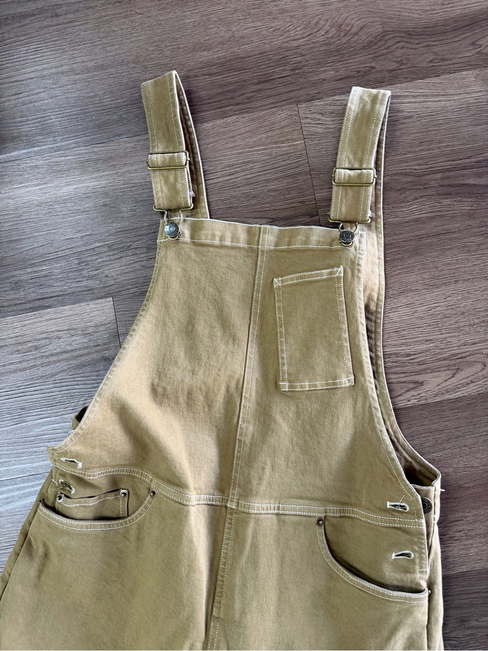 Toad&Co Women's Tan Wide-Leg Overalls - Picture 3 of 4
